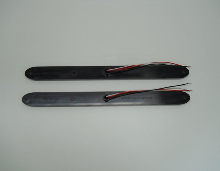 (2) Tecniq 15" Red LED Turn Brake Marker Light Bar Truck Trailer RV Camper