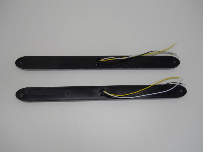 (2) Tecniq 15" Amber/Amber Lens LED Turn Brake Marker Light Bar Truck Trailer RV