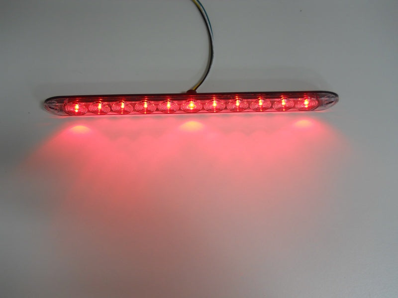 TecNiq Red Clear HI Mount Center ID Bar 11 LED Stop Light Trailer Truck
