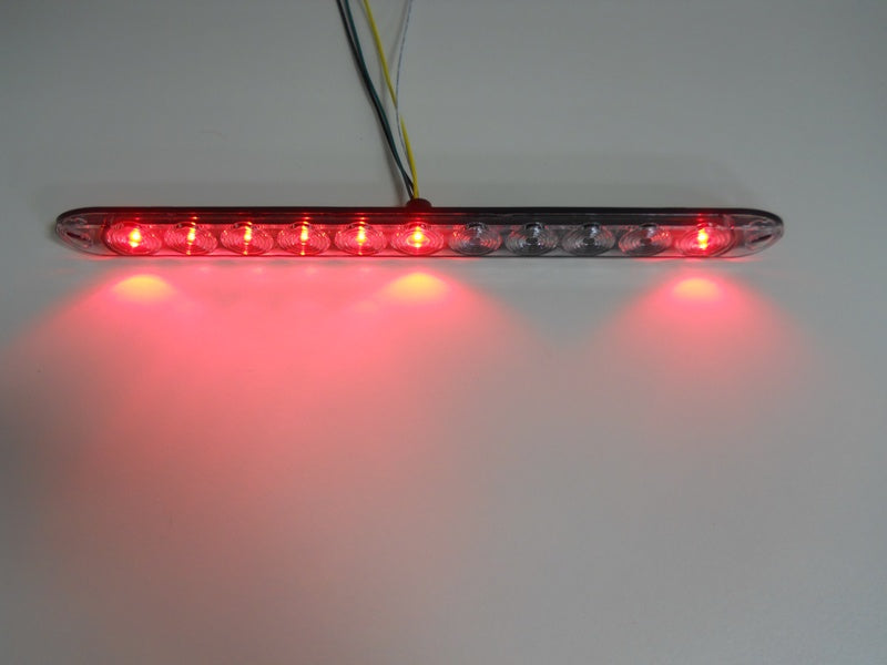 TecNiq Red Clear HI Mount Center ID Bar 11 LED Stop Light Trailer Truck