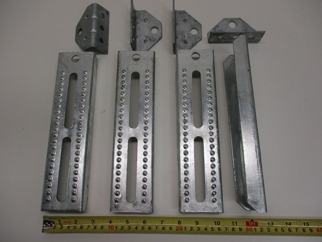 (4) Boat Pontoon Trailer 10" Bolster Bunk Board Adjustable Swivel Bracket Kits