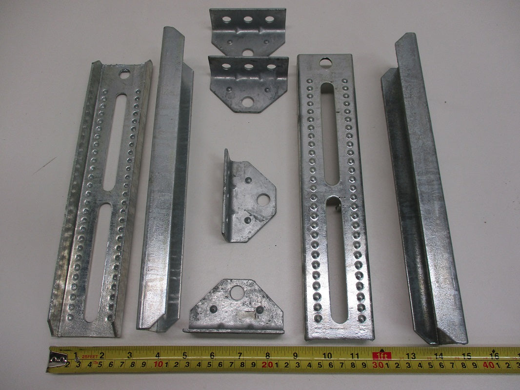 (4) Boat Pontoon Trailer 12" Bolster Bunk Board Adjustable Swivel Bracket Kits