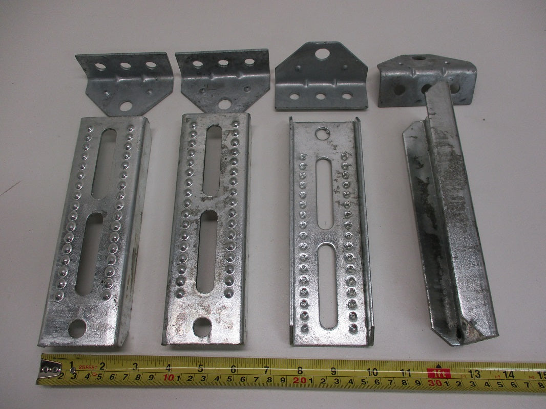 (4) Boat Pontoon Trailer 8" Bolster Bunk Board Adjustable Swivel Bracket Kits