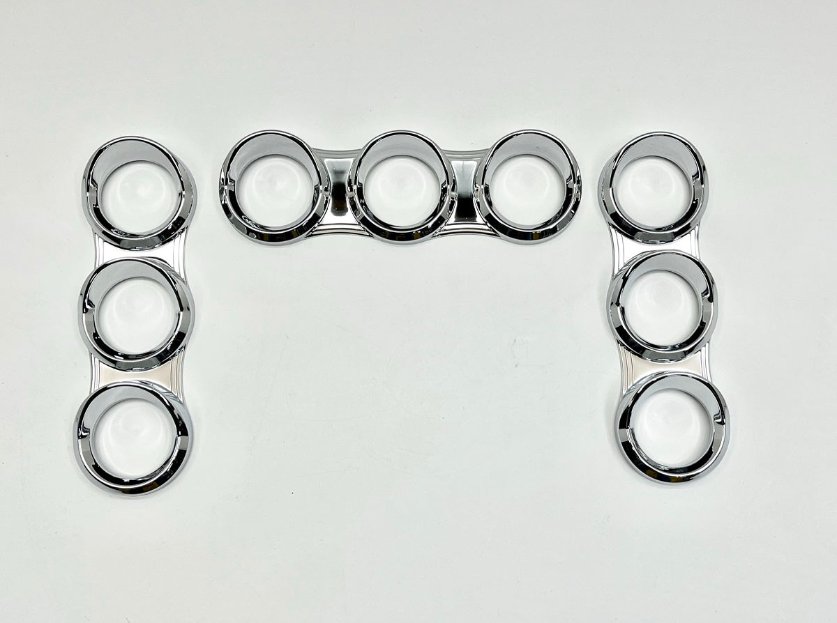 Chrome Right Gauge Cover Kit for 2006-18 Peterbilt 379 384 386 387 388 389