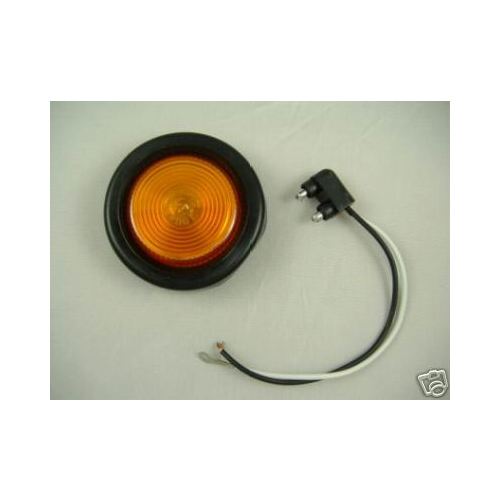 Amber Incandescent 2" Round Truck Trailer Clearance Side Marker Light