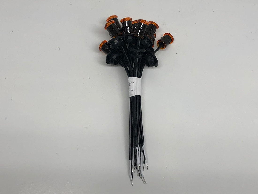 (10) 3/4" Amber LED Side Marker Clearance Lights Truck Trailer RV