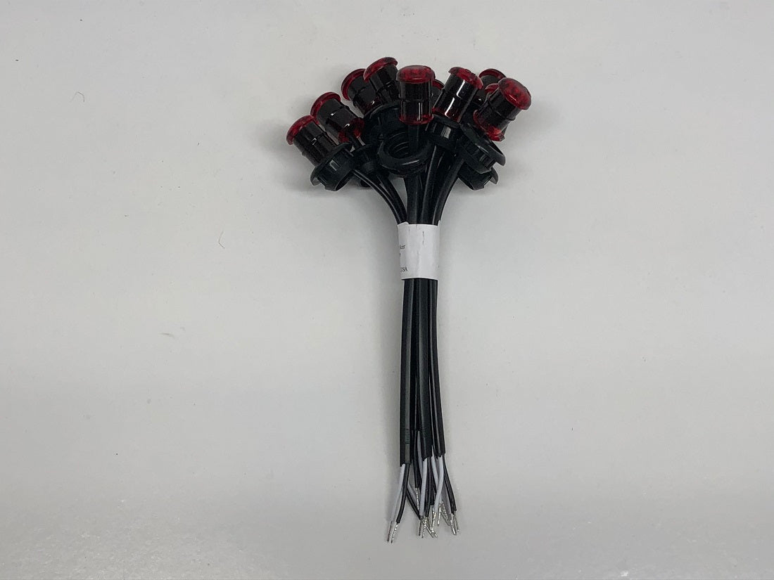 (10) 3/4" Red LED Side Marker Clearance Lights Truck Trailer RV