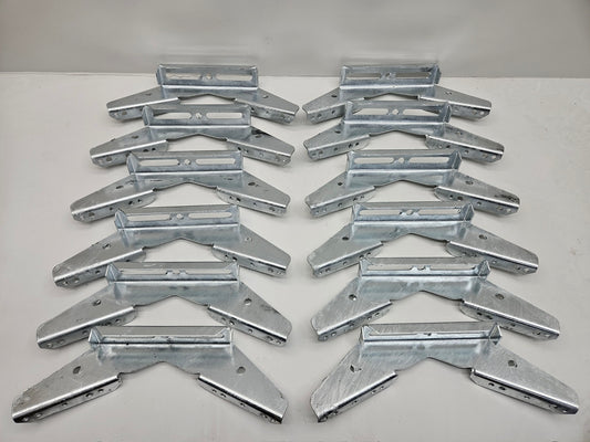 (12) Pontoon Trailer V Wing Brackets Bunk Bolster Boat Pontoon V Wing Brackets