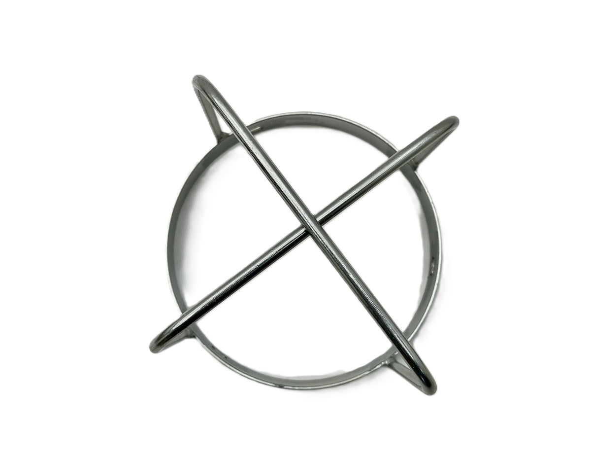 Chrome Metal Brush Guard 6 3/8" Diameter Base