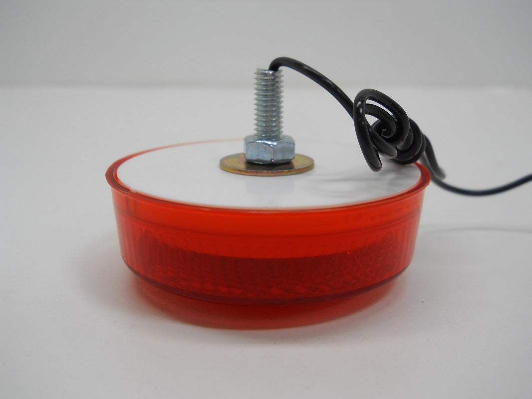 Red 2.5 inch Round LED Truck Trailer Side Marker Clearance Light / Stud Mount
