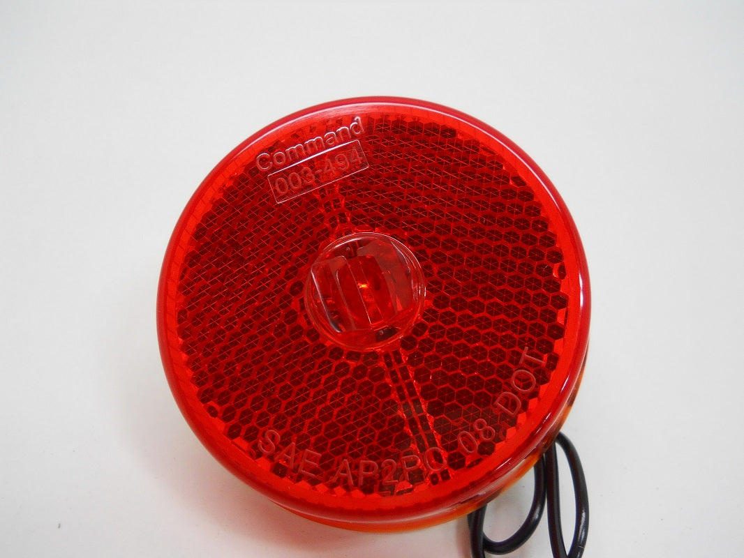 (10) Red 2.5 inch Round LED Truck Trailer Side Marker Clearance Lights / Stud