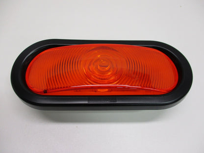 (50) Amber 6 inch Oval Truck Trailer Camper Turn Signal Marker Lights / Grommets