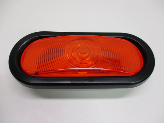 (50) Amber 6 inch Oval Truck Trailer Camper Turn Signal Marker Lights / Grommets