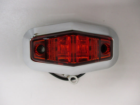 (50) Amber LED Camper Trailer Side Marker Clearance Lights  Chrome Plastic Base