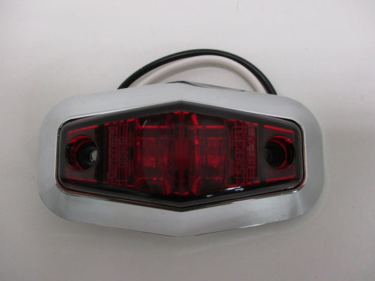 (10) Red LED Camper Trailer Side Marker Clearance Lights / Chrome Plastic Base
