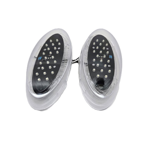 (2) 9.5" Oval White LED RV Camper Trailer Reverse Lights / Clear Lens  White LED