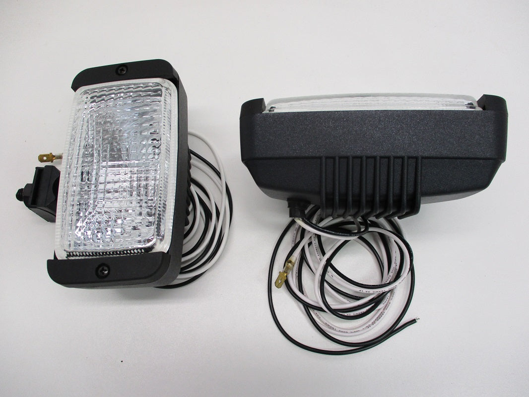 (2) 25W Halogen Utility Work Fog Lights / 4.5 inch by 2.5 inch Lens / Stud Mount