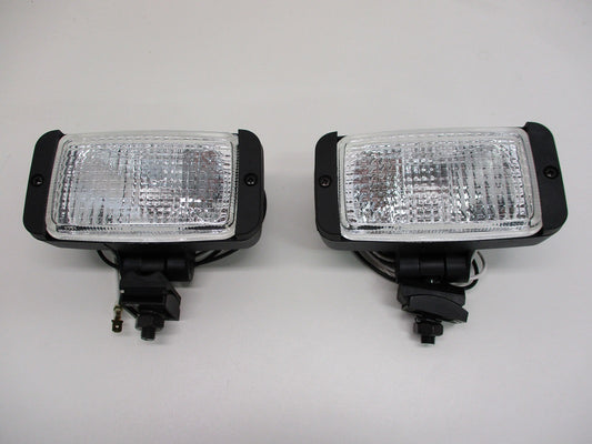 (2) 25W Halogen Utility Work Fog Lights / 4.5 inch by 2.5 inch Lens / Stud Mount