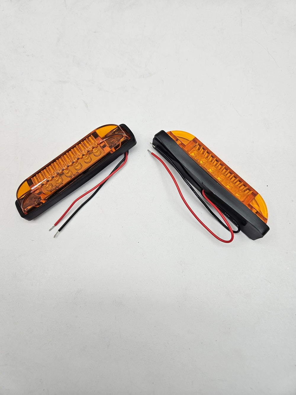 (2) Amber LED Marker Clearance Lights Truck Trailer Camper RV Bus 4" Slim Line