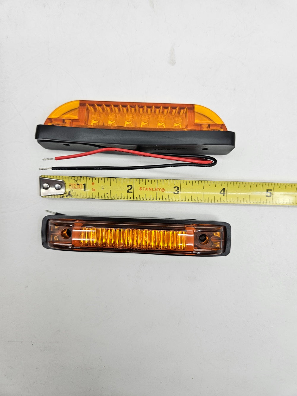 (2) Amber LED Marker Clearance Lights Truck Trailer Camper RV Bus 4" Slim Line