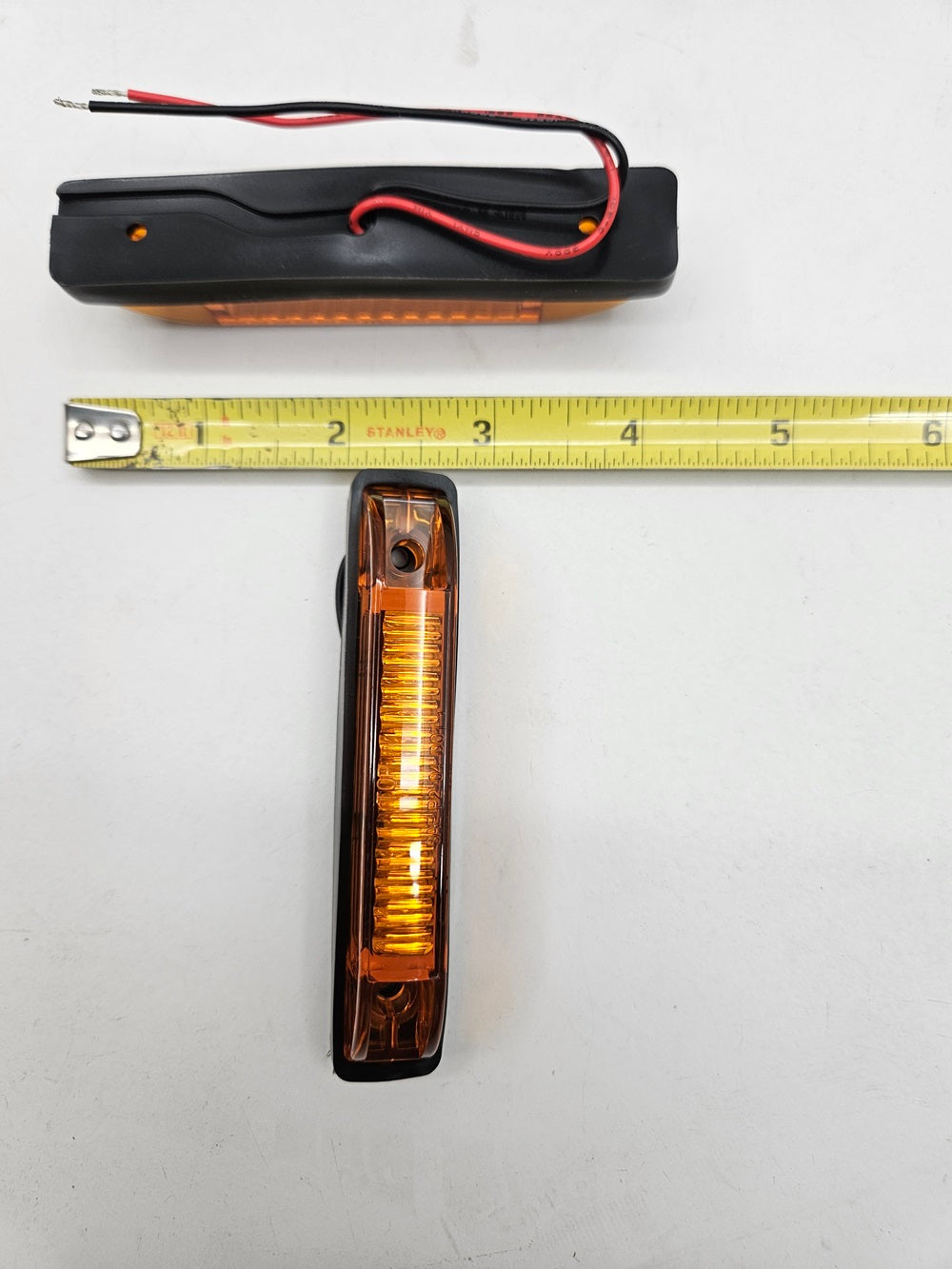 (2) Amber LED Marker Clearance Lights Truck Trailer Camper RV Bus 4" Slim Line
