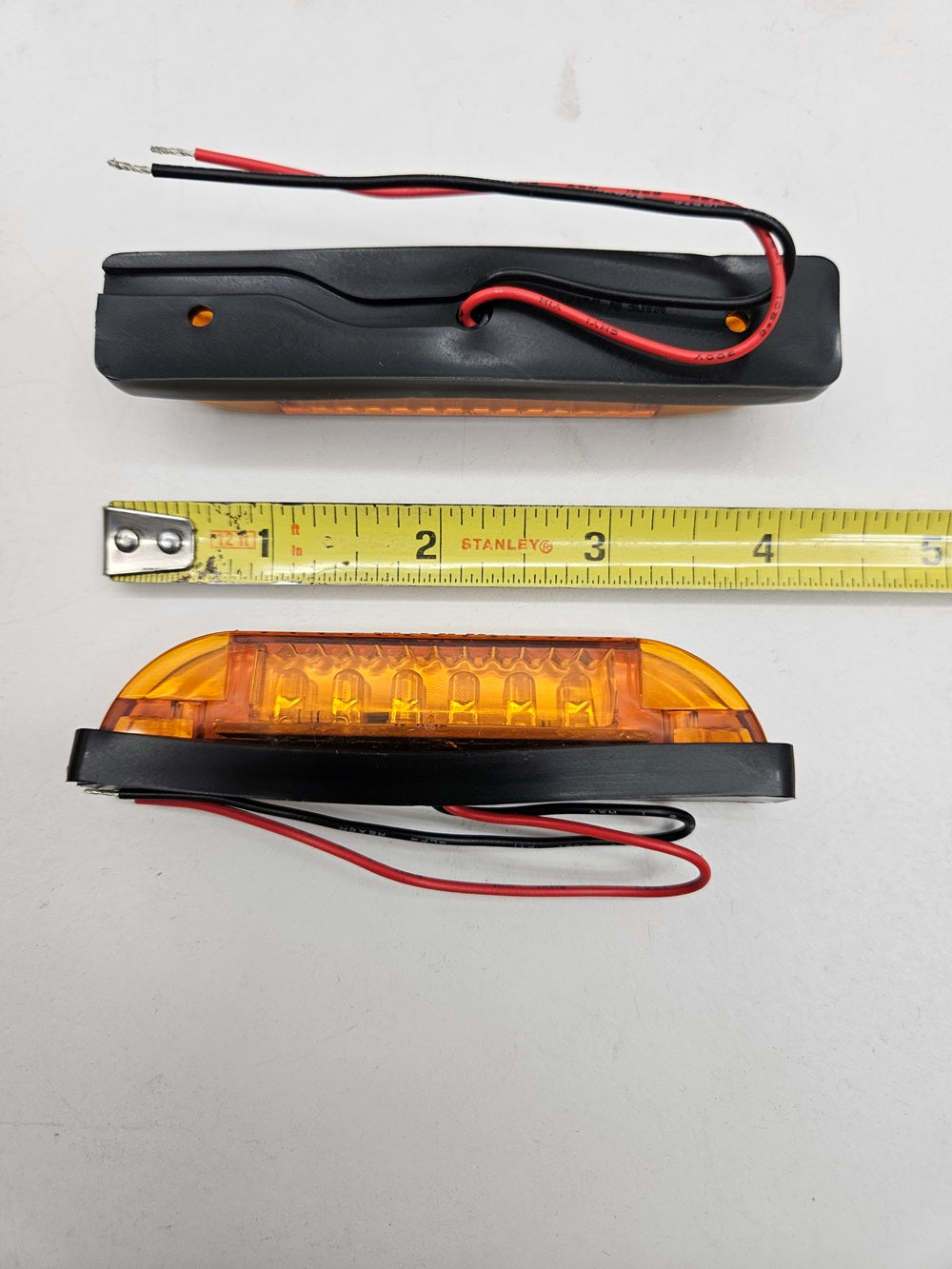(2) Amber LED Marker Clearance Lights Truck Trailer Camper RV Bus 4" Slim Line