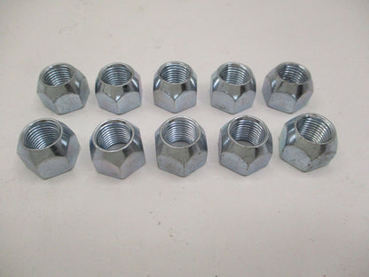 (10) Trailer Wheel Lug Nuts 1/2"x20x7/8"L  Zinc Plated Steel Open End Nuts 3/4"