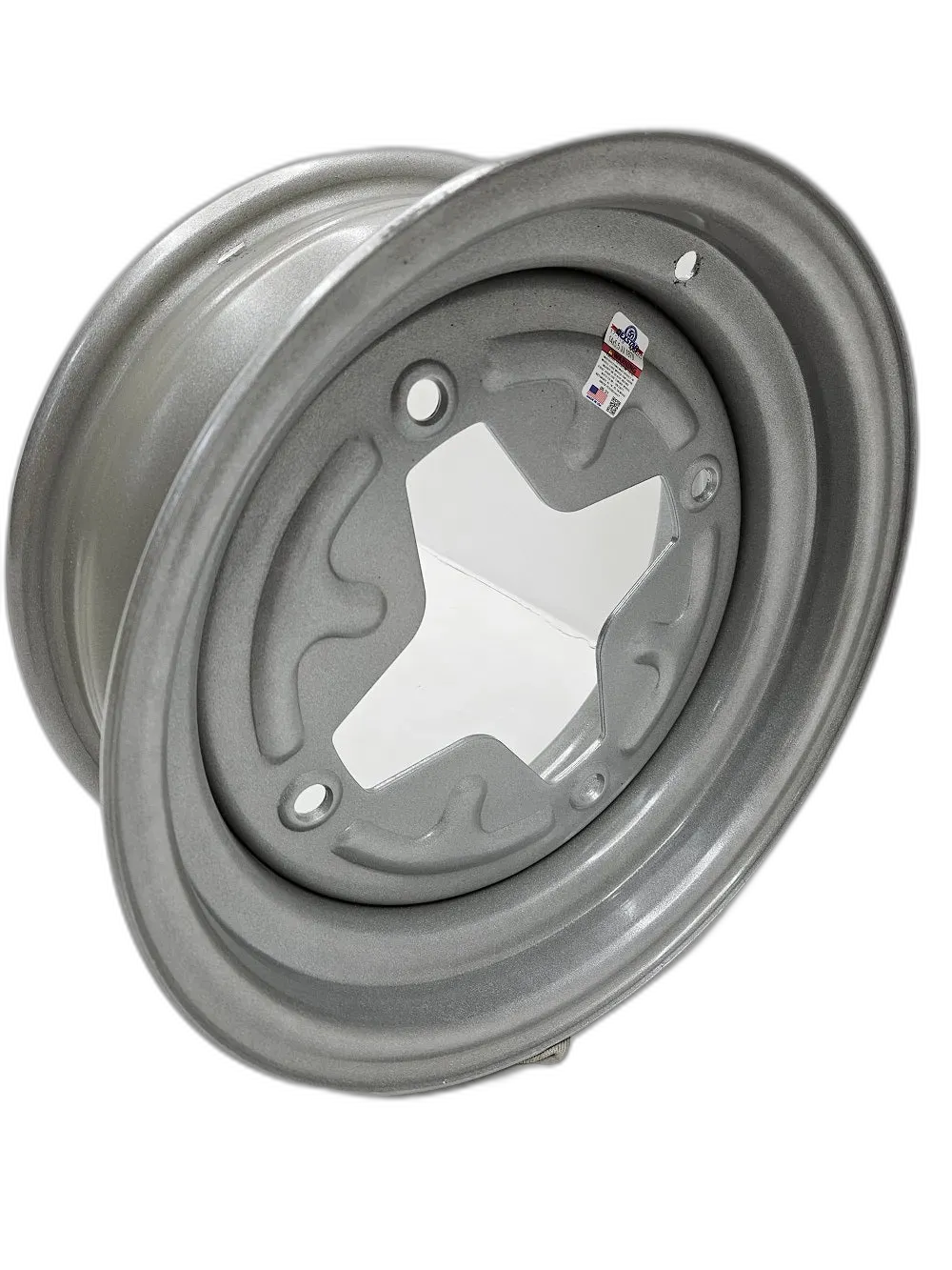 14" Dexstar Trailer Camper Vintage 14" Wheel Rim 14x5.5 / 4 Bolt / Sparkle Silver