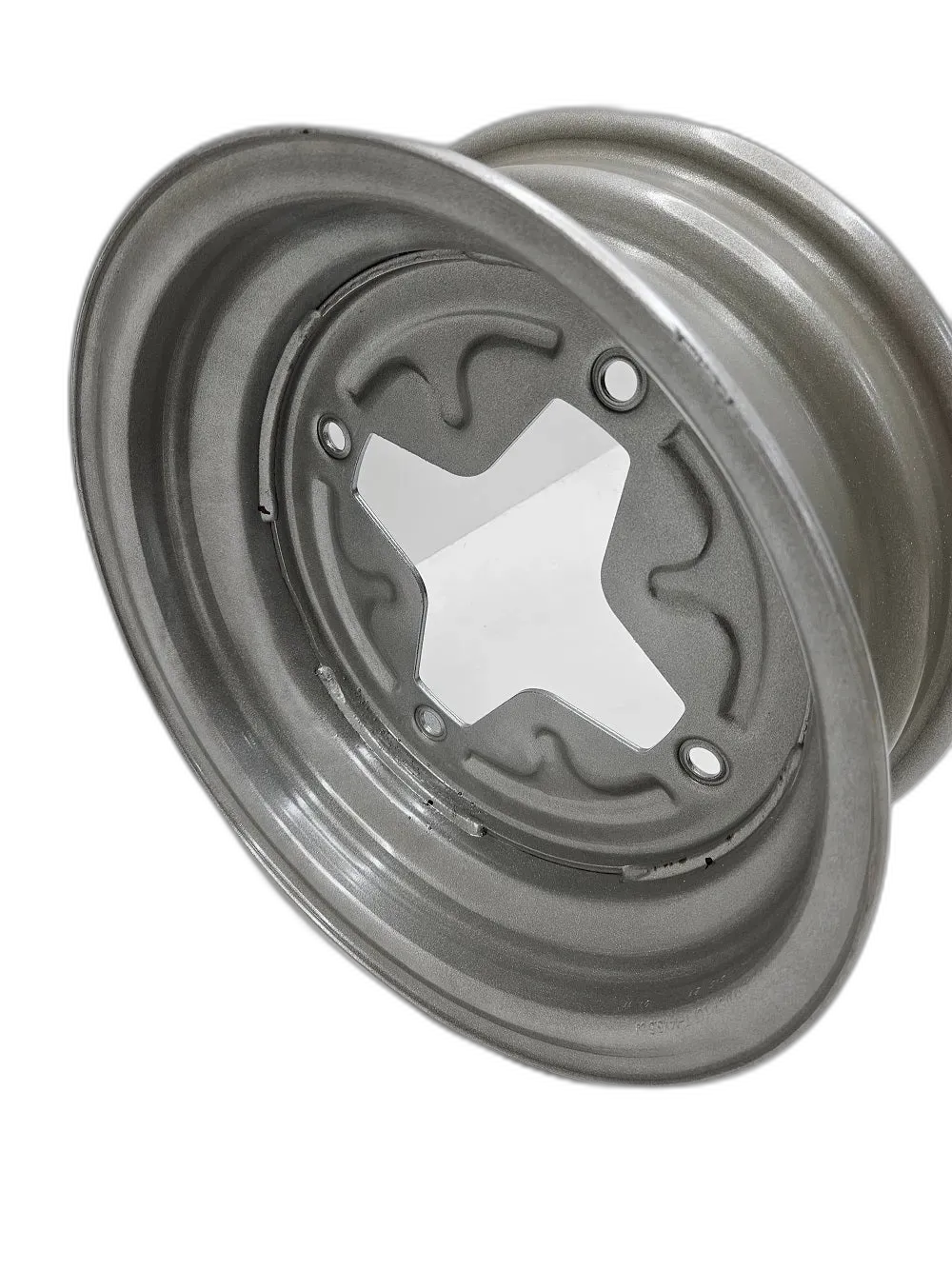 14" Dexstar Trailer Camper Vintage 14" Wheel Rim 14x5.5 / 4 Bolt / Sparkle Silver