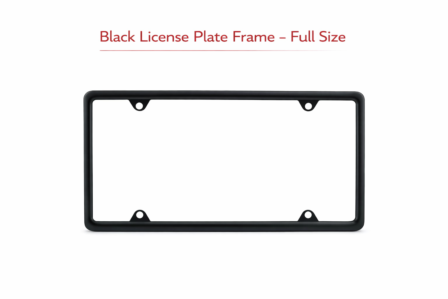 Black Metal Car Pickup Truck RV License Plate Tag Frame Holder / Full Size