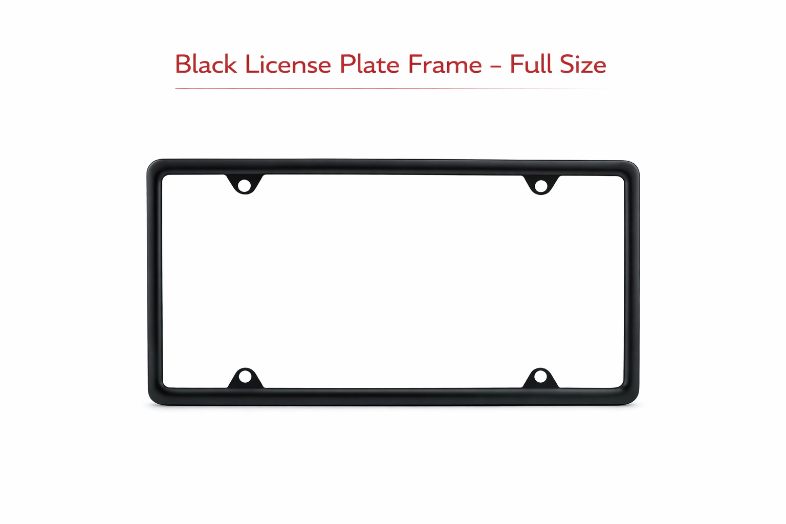 Black Metal Car Pickup Truck RV License Plate Tag Frame Holder / Full Size