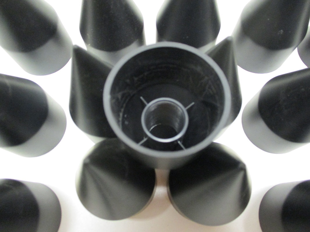 (20) Wheel Lugnut Black Plastic 33mm Thread On Spike Nut Covers Caps / 4 1/8"