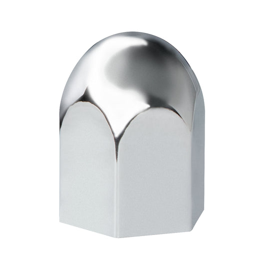 1 1/2" X 2 1/4" Chrome Plastic Standard Nut Cover - Push-On (20 Pack)
