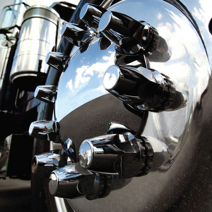 60 Chrome Lug Nut Covers 33mm Thread-On Peterbilt Fits Kenworth Freightliner