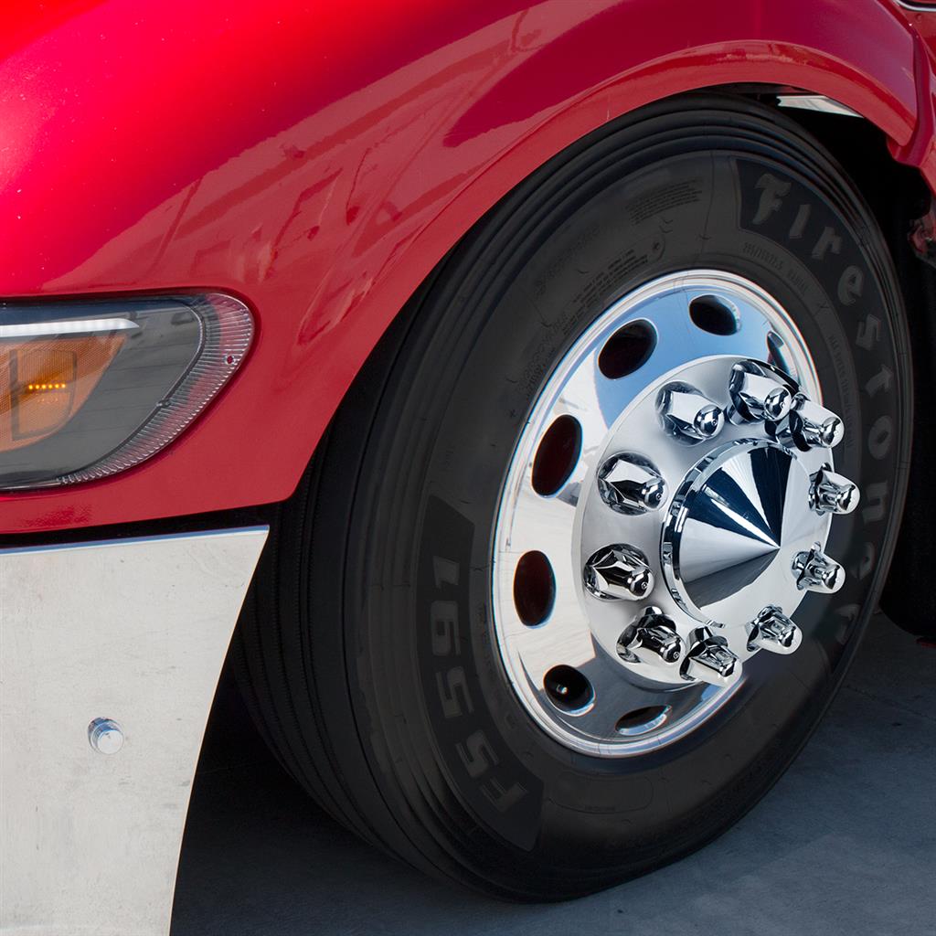 20 Pack 1-1/2” X 2-3/4” CHROME PLASTIC TALL NUT COVER - PUSH-ON 20 PACK