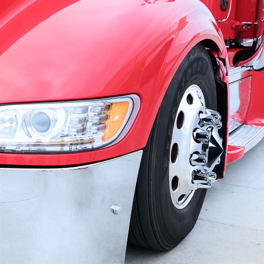 20 Pack 1-1/2” X 2-3/4” CHROME PLASTIC TALL NUT COVER - PUSH-ON 20 PACK