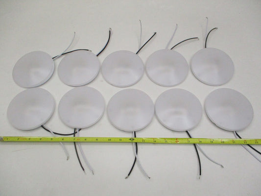 (10) White LED 001-1050 Round 4.5 Inch Camper RV Trailer Dome Lights / No Switch