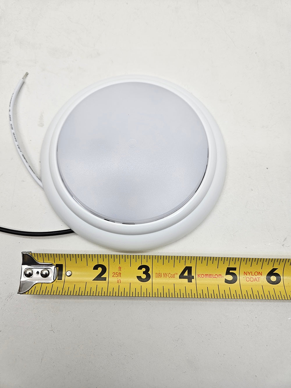 White LED Approx. 5" Round Low Profile Camper RV Bus Trailer Utility Dome Light