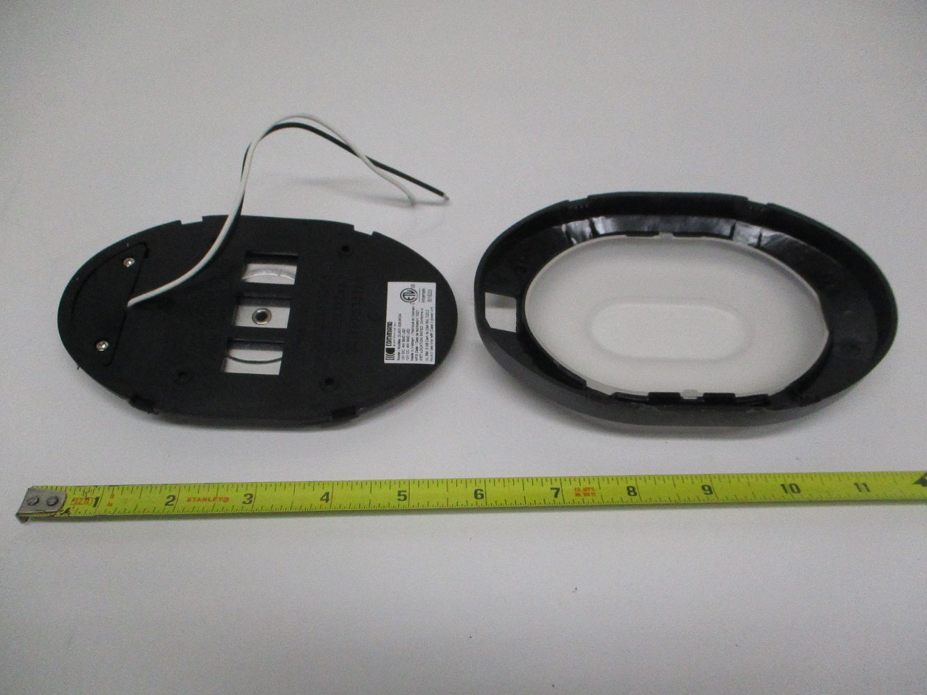 Small Black Oval LED 12V Camper RV Trailer Utility Dome Light / On Off Switch