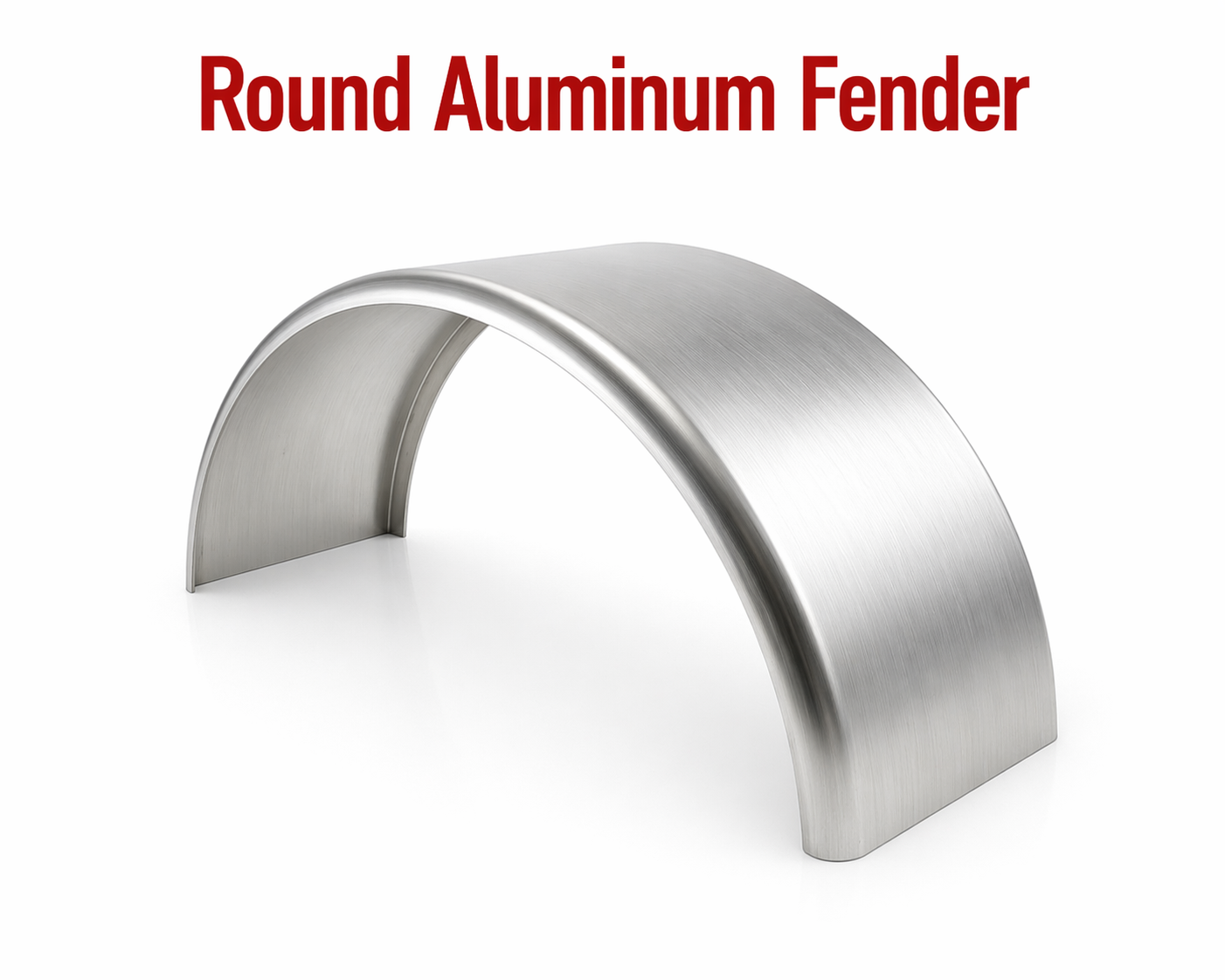 Single (1) Round Smooth Aluminum Cargo Trailer Fender  34"L  17"H  10"W
