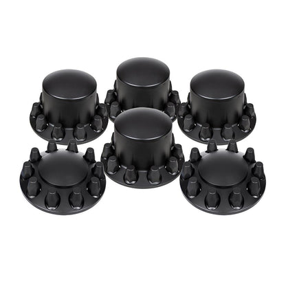 33MM Thread On Matte Black Dome Axle Cover Combo Kit w/nut cover tool.