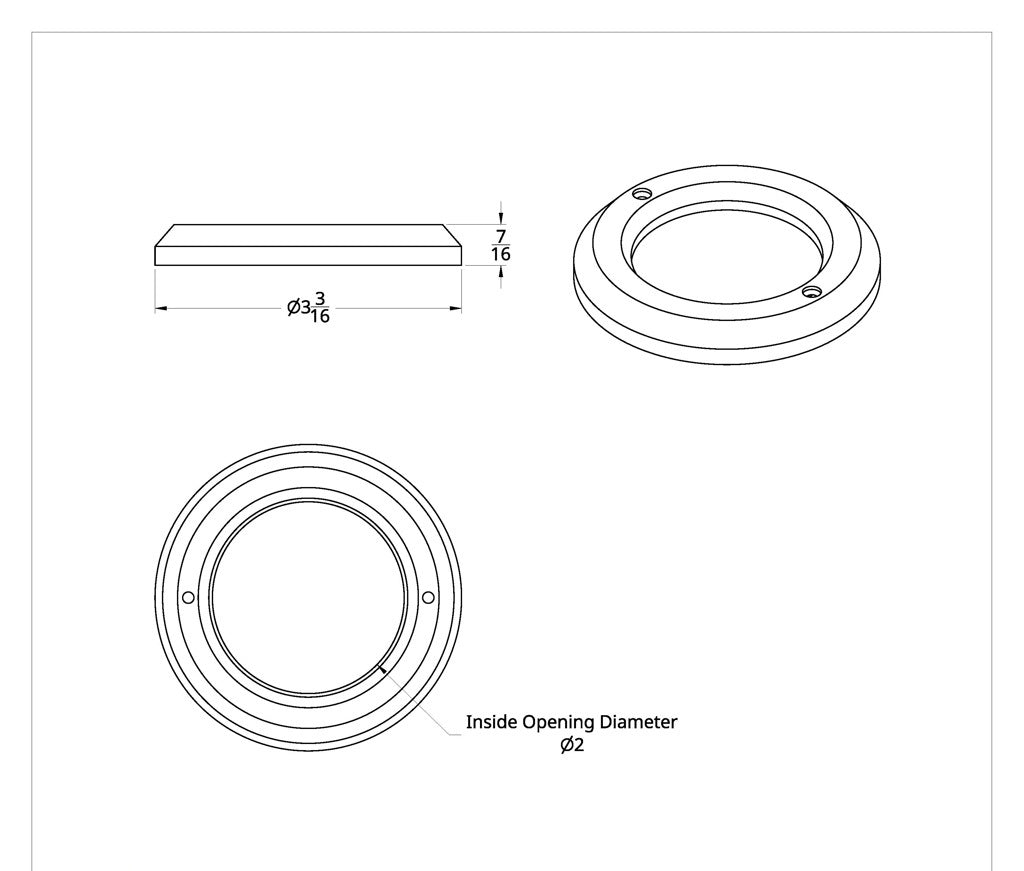 (10) Round Chrome Bezels / Covers 2" LED Side Marker Clearance Lights
