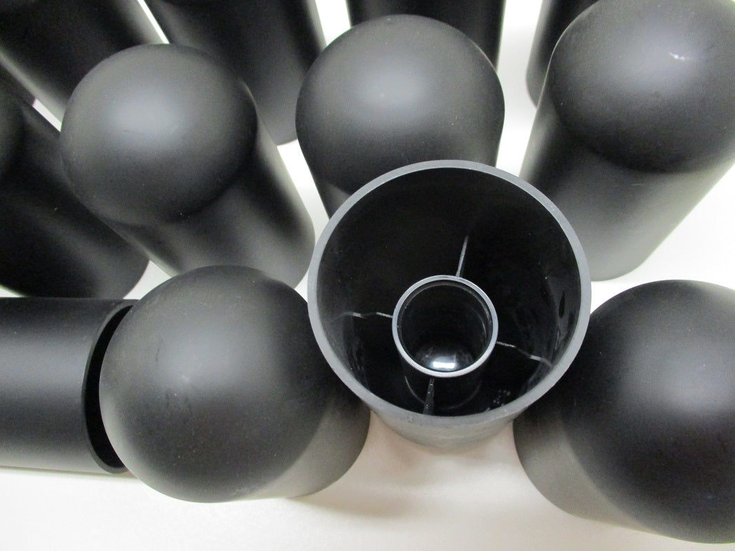 (20) Wheel Lugnut Black Plastic 33mm Thread On Dome Nut Covers Caps / 3 3/4"