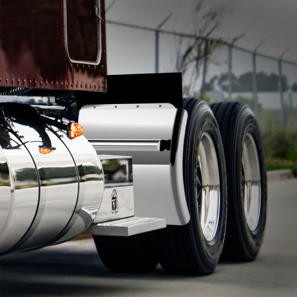 Commercial Truck Stainless Steel Quarter Fender Set (24x24)