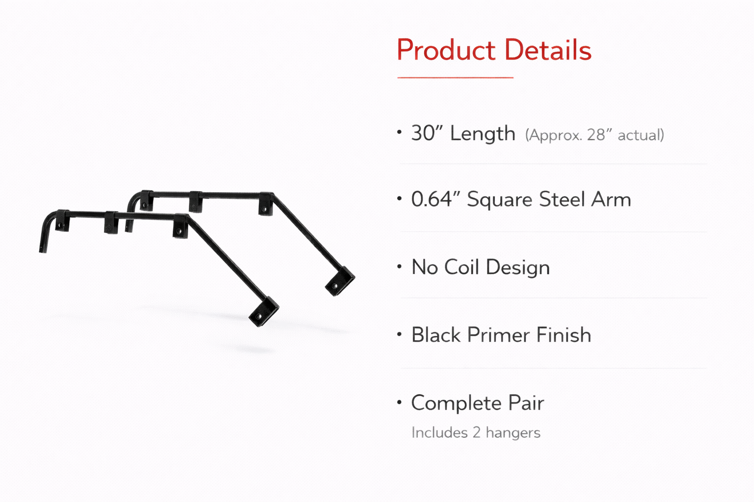 (1) PAIR OF BLACK ANGLED MUD FLAP HANGER 30" HEAVY DUTY STEEL SET SEMI TRUCK