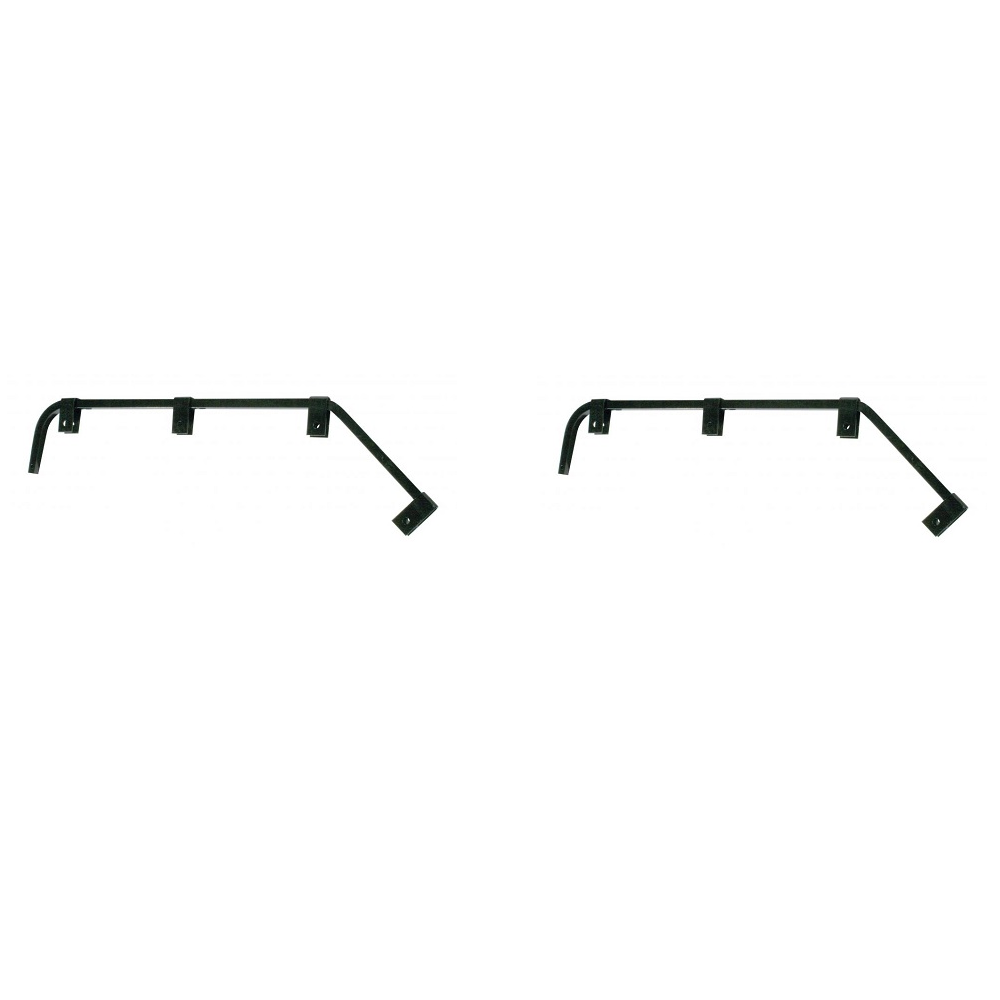 (1) PAIR OF BLACK ANGLED MUD FLAP HANGER 30" HEAVY DUTY STEEL SET SEMI TRUCK