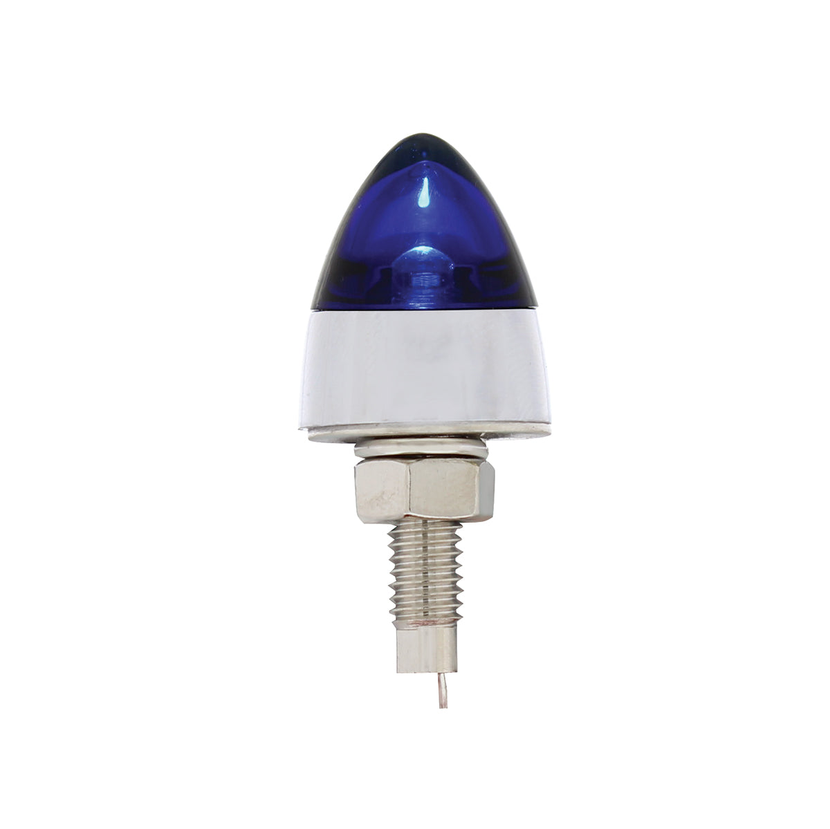 (2) Blue LED Chrome Bullet Style License Accent Lights