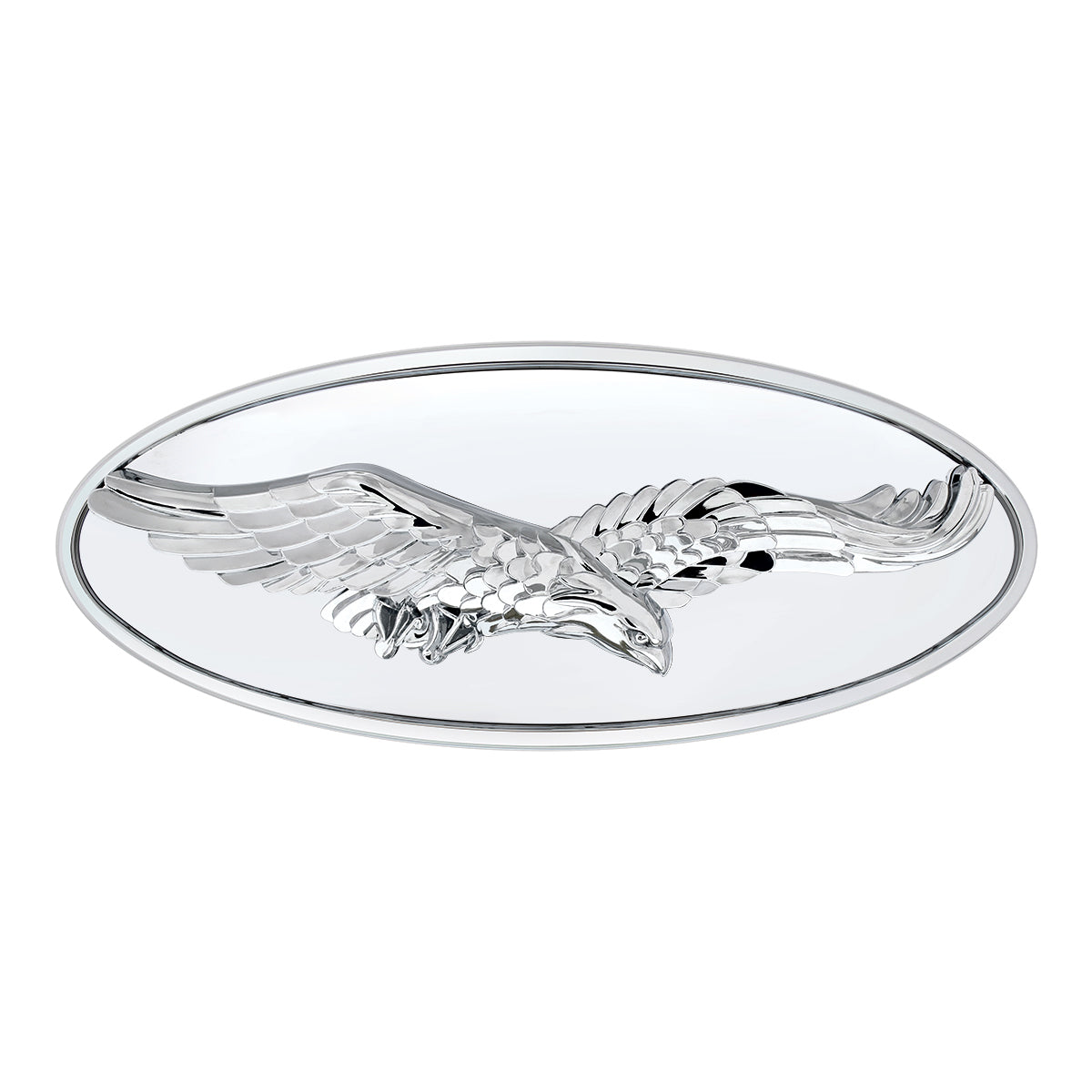 Chrome Oval Emblem - 3D Eagle Truck RV Couch Semi