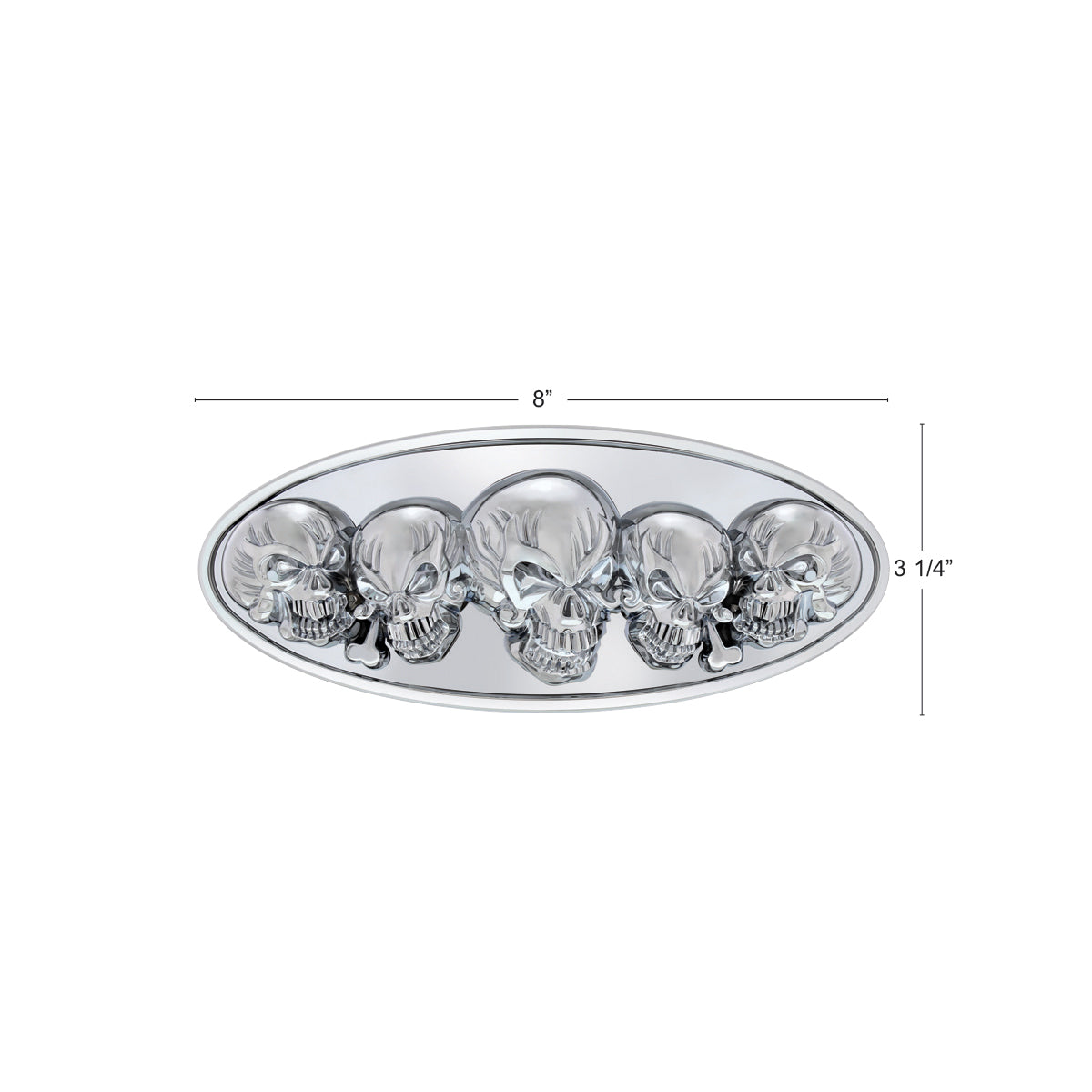 Chrome Oval Emblem - 3D Eagle Truck RV Couch Semi