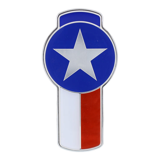 Chrome Die Cast Texas Flag Emblem  Fits Kenworth T680 & T880